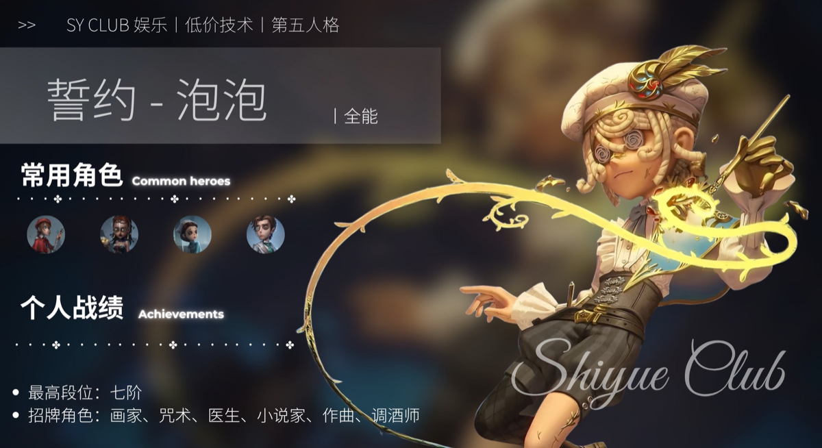 泡泡 IDV 成员档案